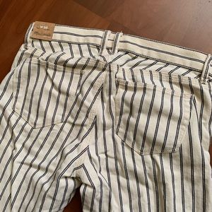 Madewell Striped Skinny Skinny Ankle Jeans